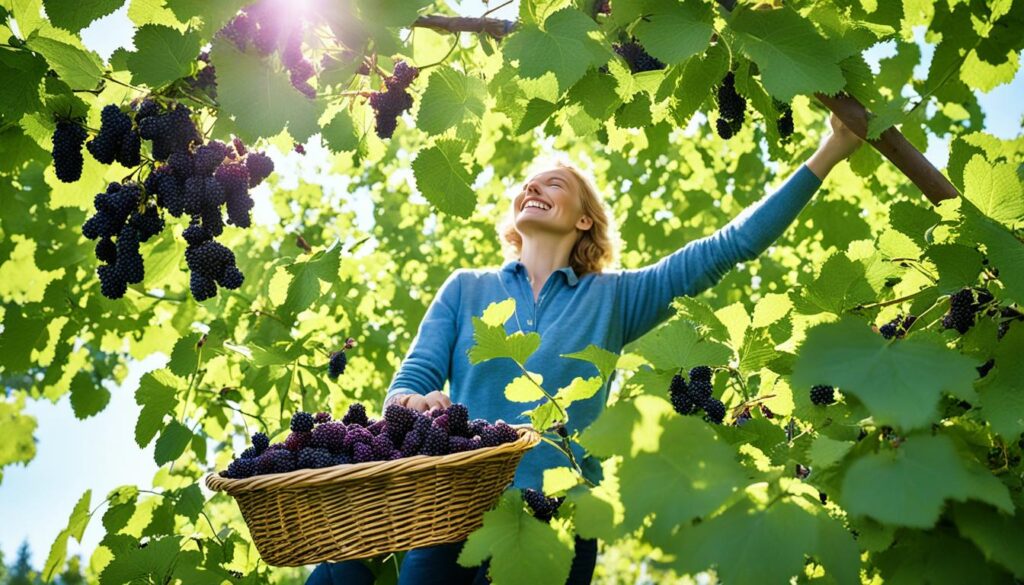 Harvesting Mulberries