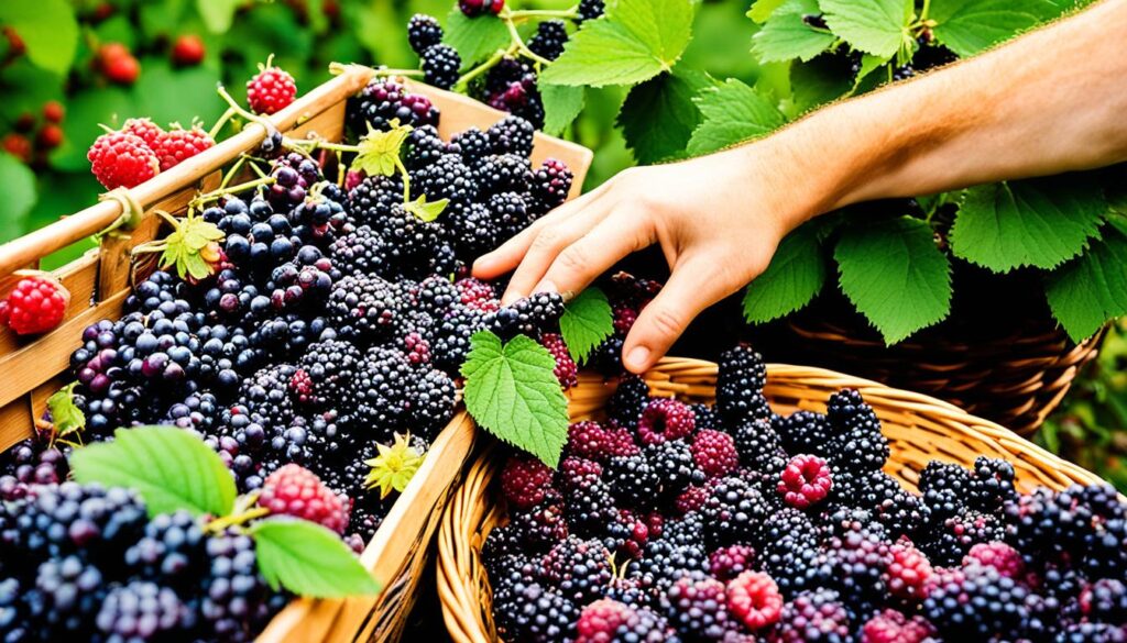 Harvesting and storing boysenberries