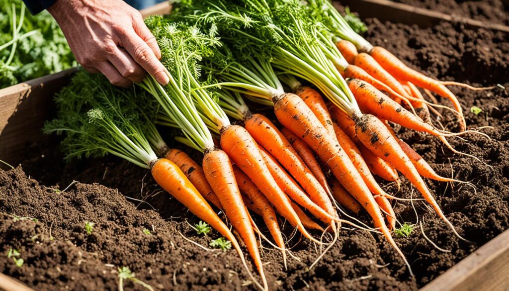 Organic Carrot Harvest