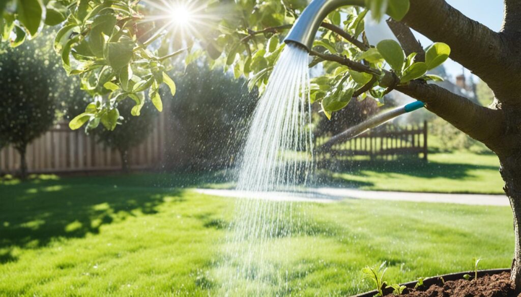 apple tree watering