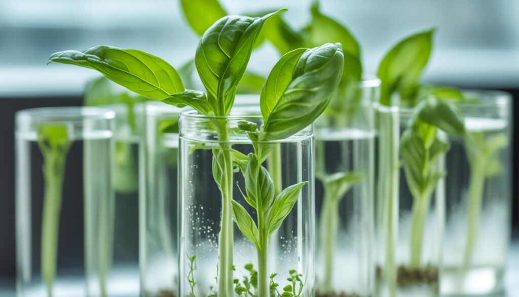 basil propagation through stem division