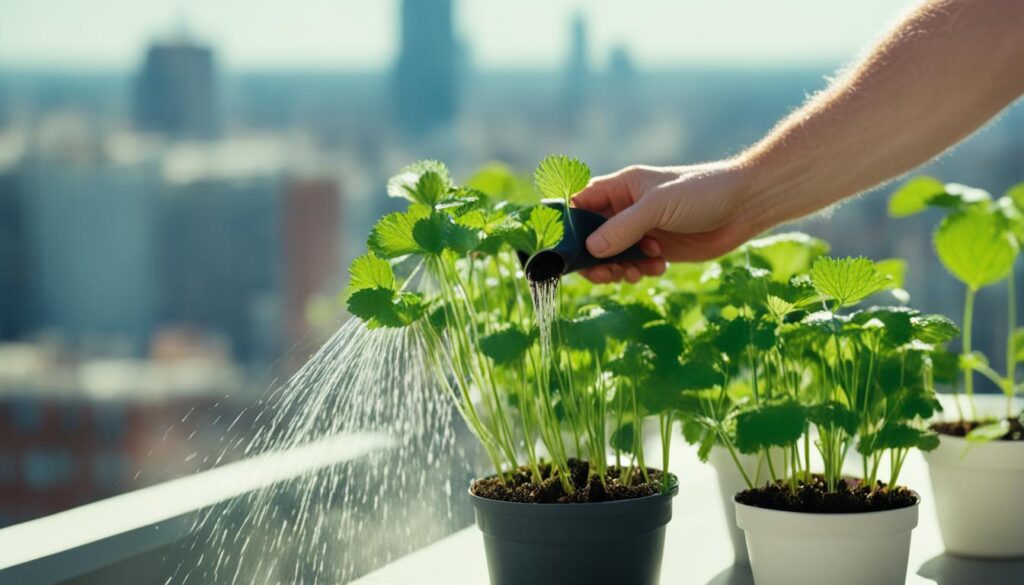 caring for potted strawberry plants