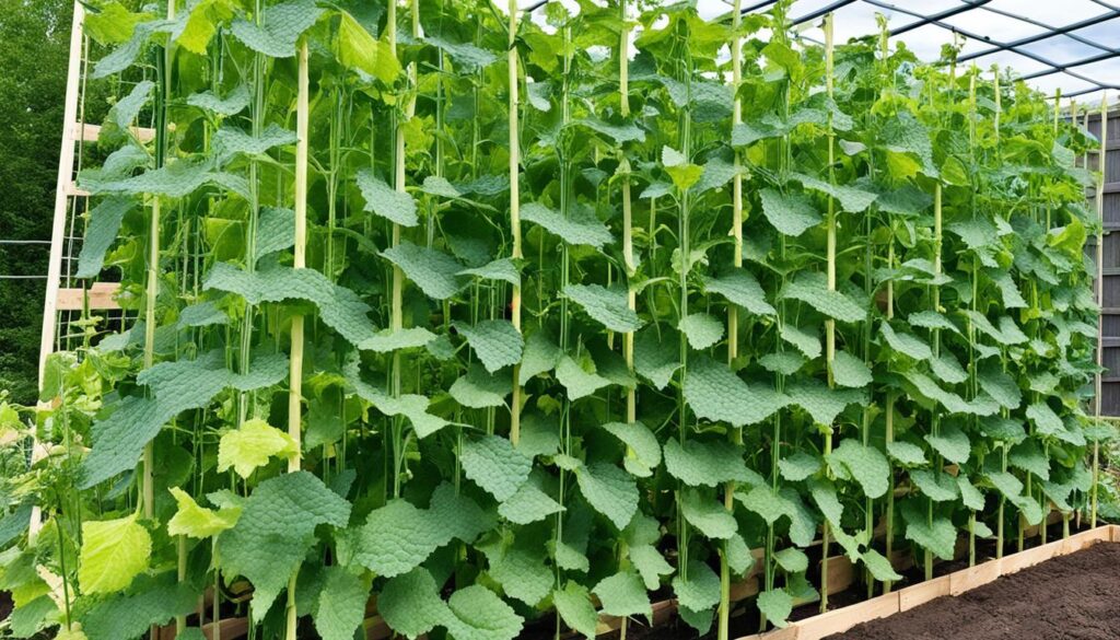 cucumber supports and structures