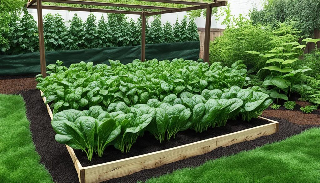 cultivating spinach in low-light conditions