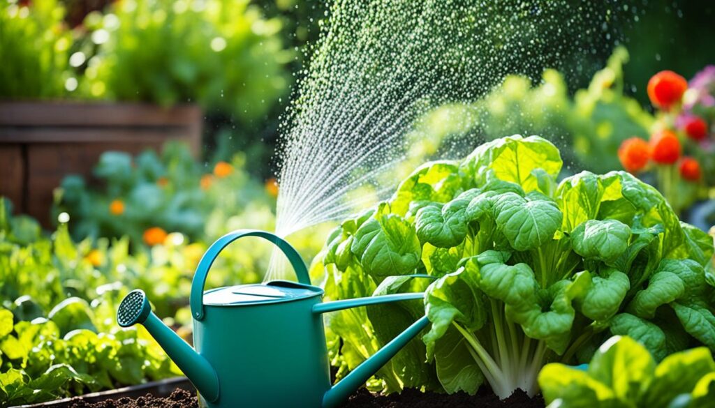 organic vegetable watering