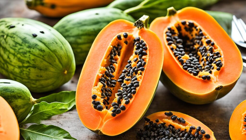 papaya fruits