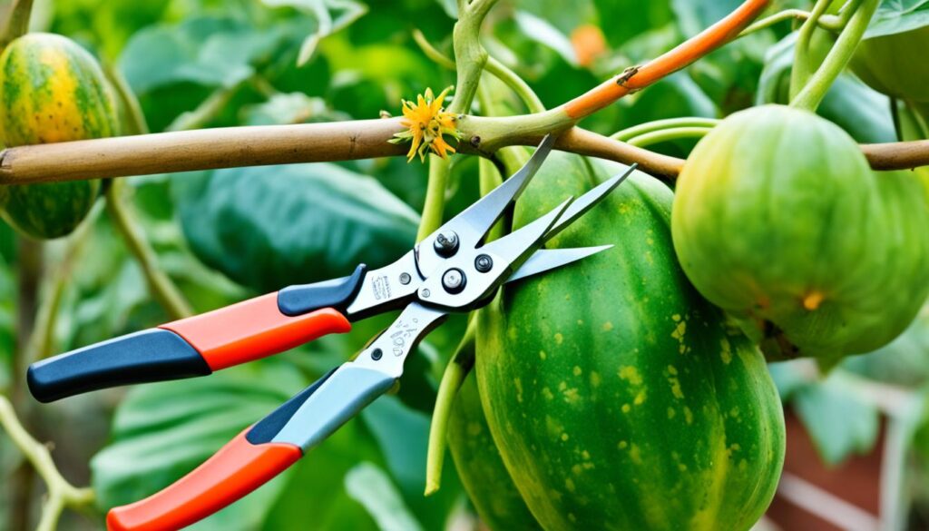 papaya pruning and supporting techniques