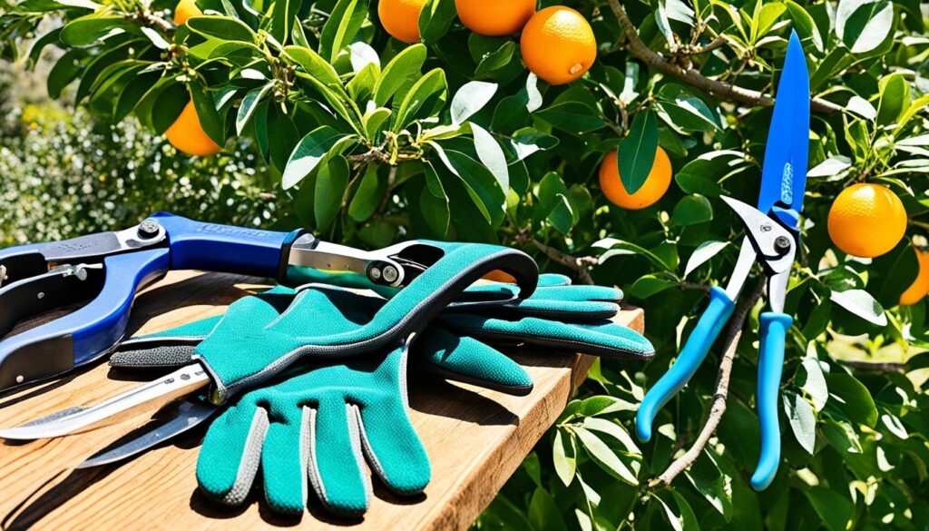 pruning citrus plants