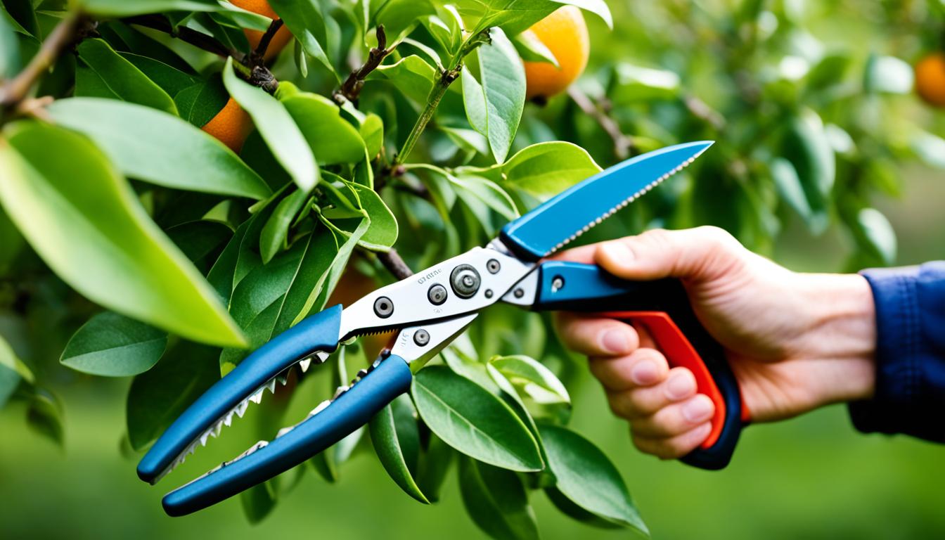 pruning citrus plants