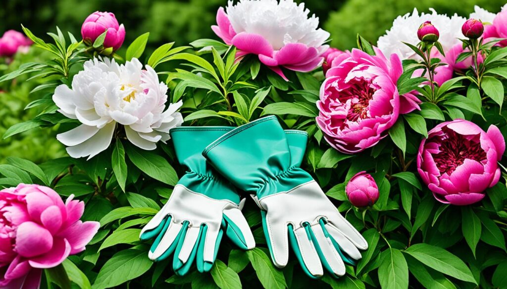 pruning peonies