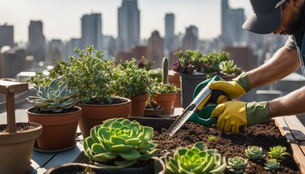 rooftop garden maintenance