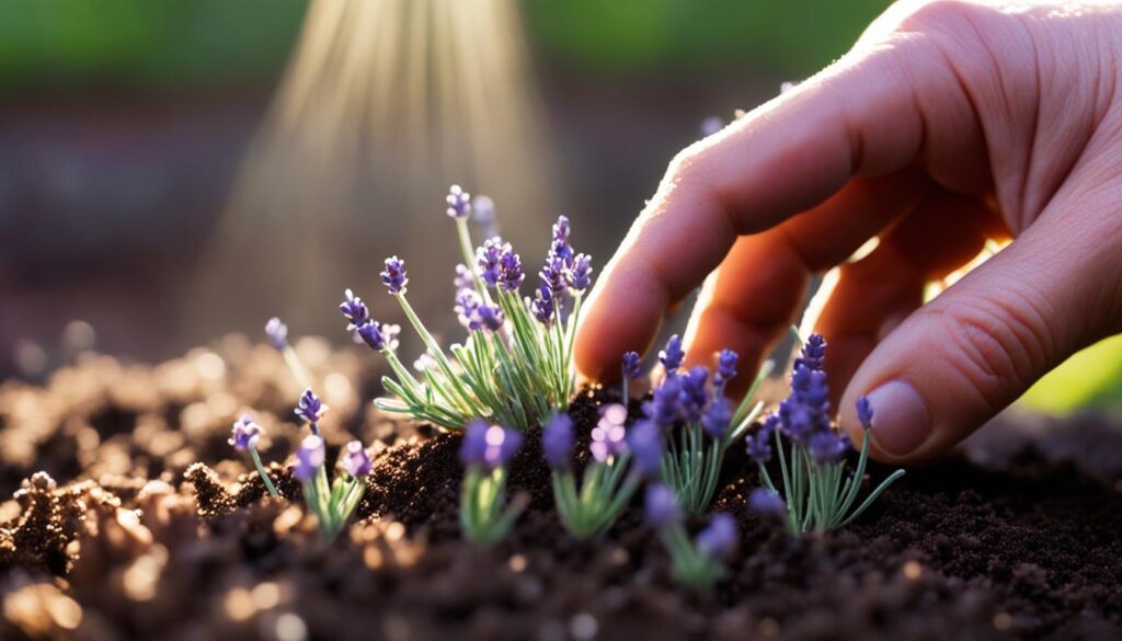 sowing lavender seeds