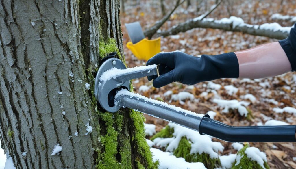 tapping maple trees for syrup