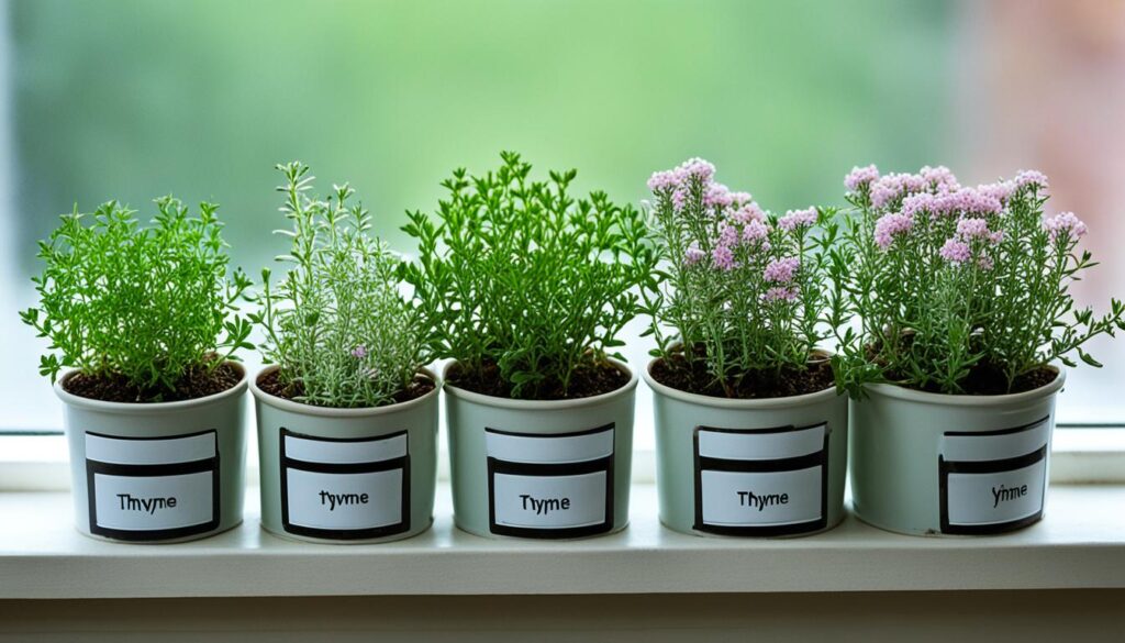 thyme in containers