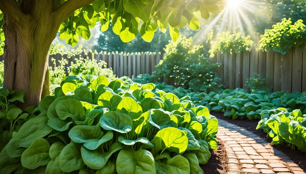 tips for shade-grown spinach