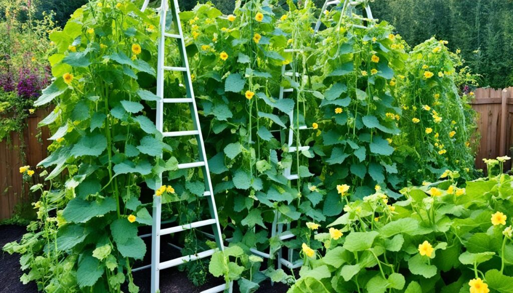 vertical cucumber gardening tips